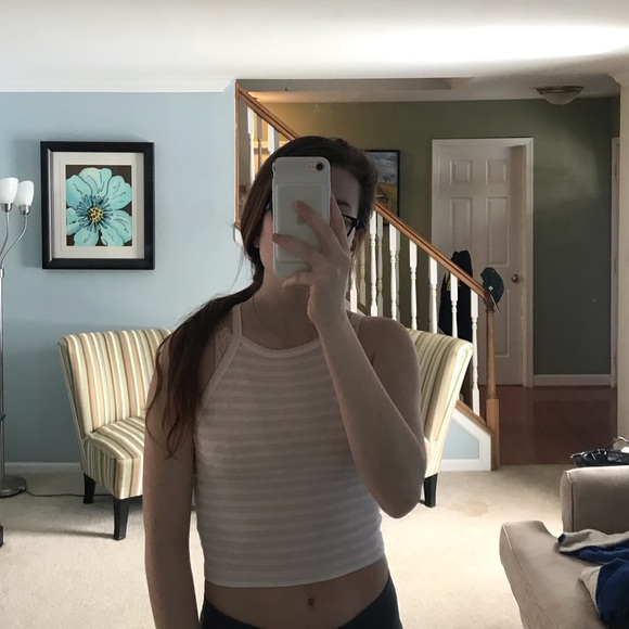 aerie Tops - Pink and white striped tank aerie Tops - Pink and white striped tank